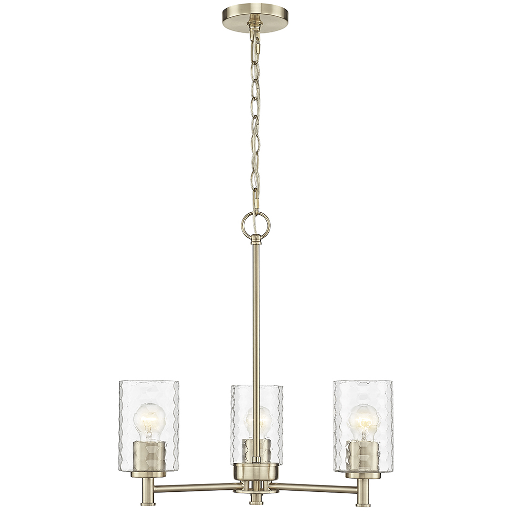 Ashli 3 Light 20 inch Modern Gold Chandelier Ceiling Light